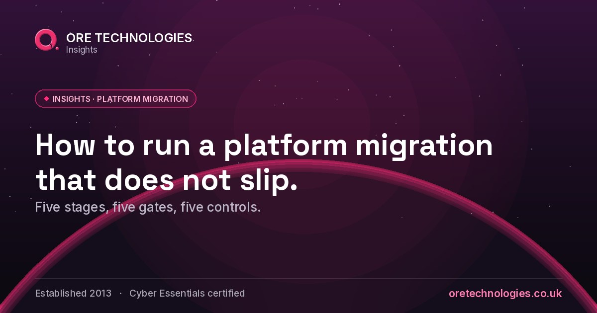 How to run a platform migration that does not slip